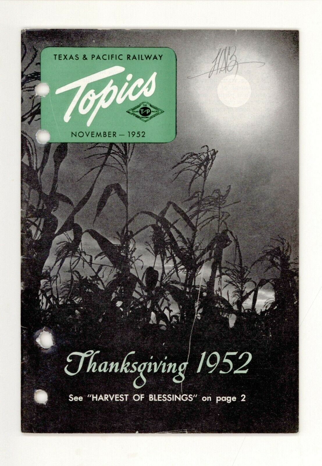 Texas & Pacific Railroad "Topics" November 1952