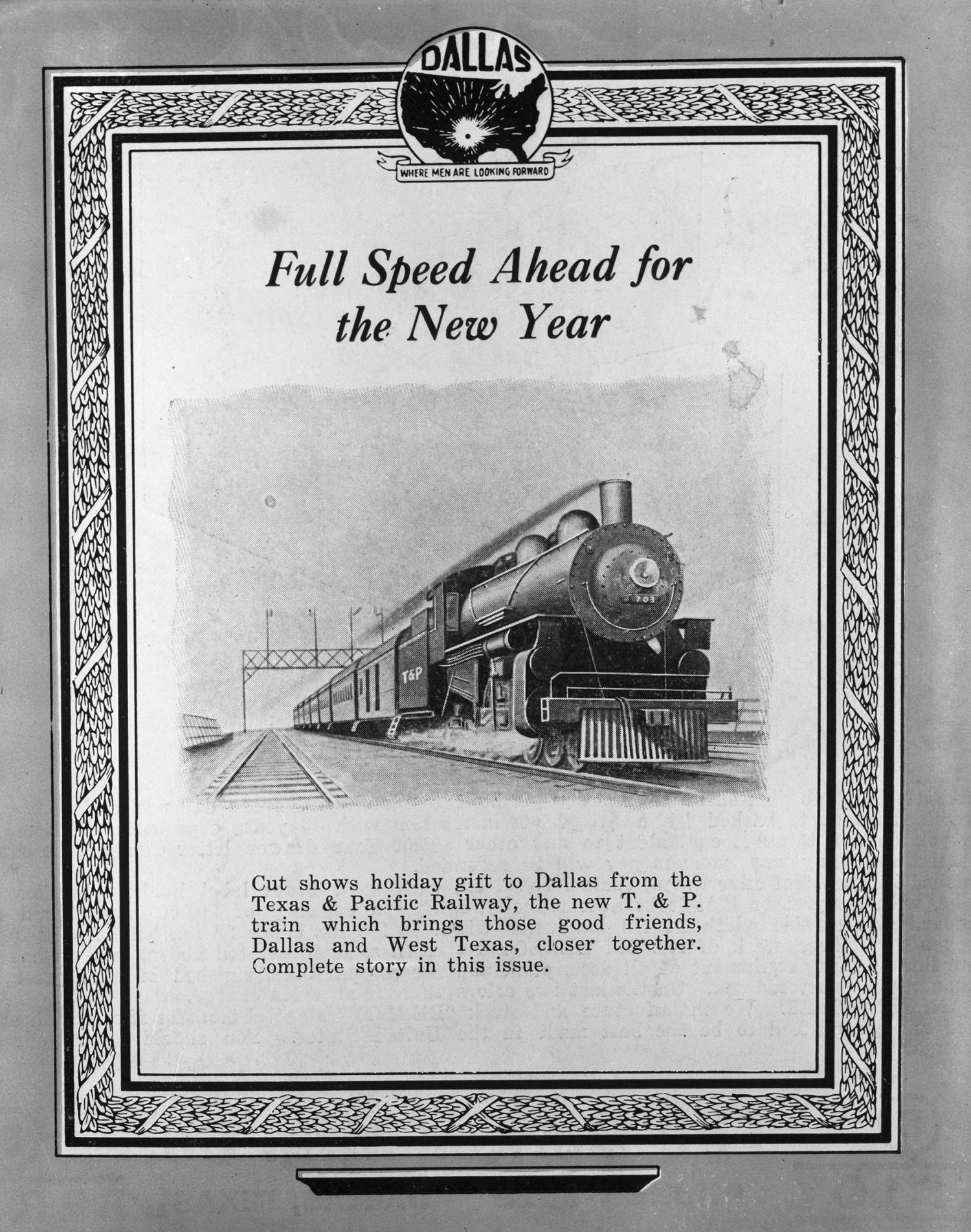Christmas Card from T&P to City of Dallas