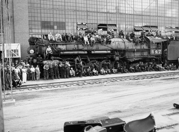I-1c 2-10-4 #647 and T&P Employees, 1945