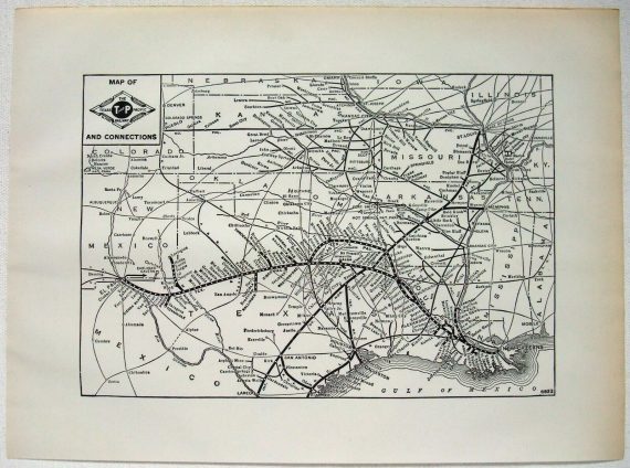 1939 Map of the Texas & Pacific Railway