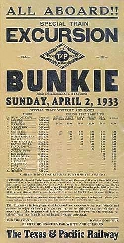 1933 Tour Brochure for Bunkie Louisiana