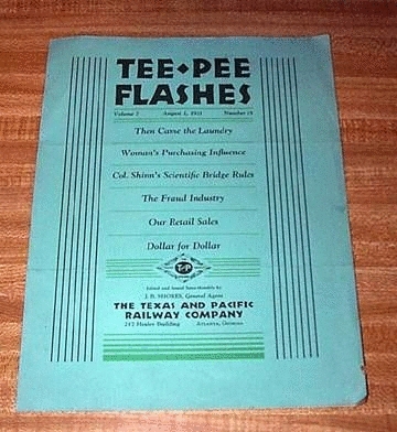 1931 Tee Pee Flashes newsletter
