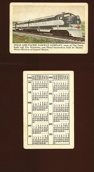 1950 Pocket Calendar