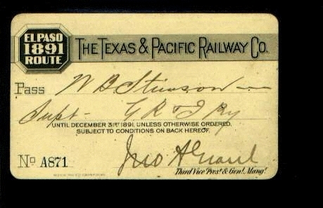 1891 El Paso Route