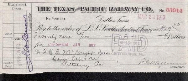 1913 Check