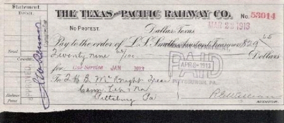 1913 Check