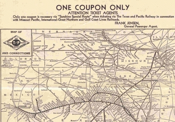 1938 Timetable map