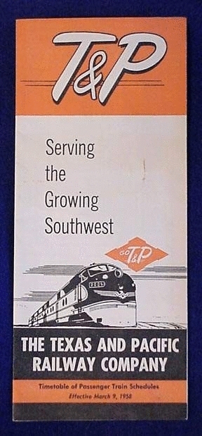 1958 Timetable cover