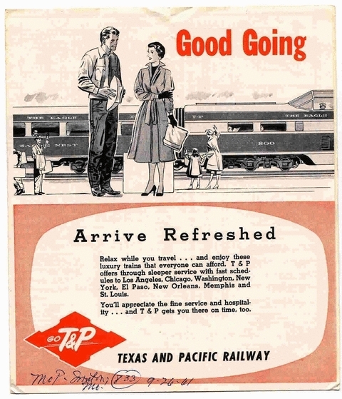 1961 Timetable inside