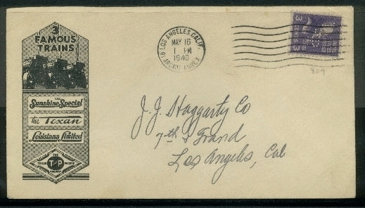 Envelope c1940 - Three Famous Trains