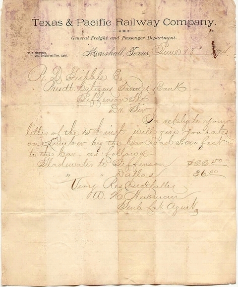 1874 Letterhead