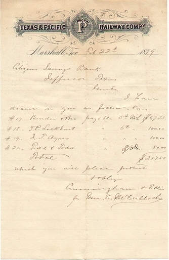 1879 Letterhead