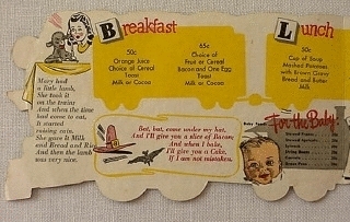 Little Folks Menu