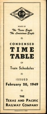 1949 Timetable