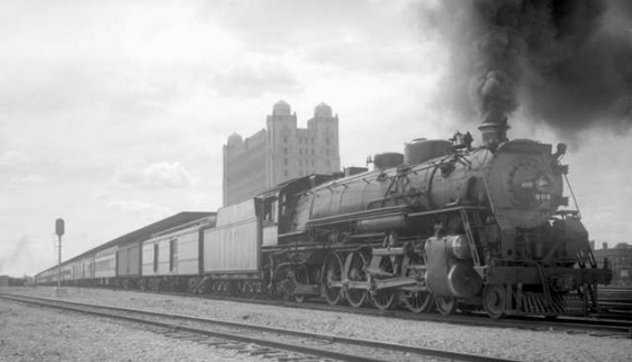 4-8-2 909 The Sunshine Special<BR>Ft. Worth TX - 24 July 1936