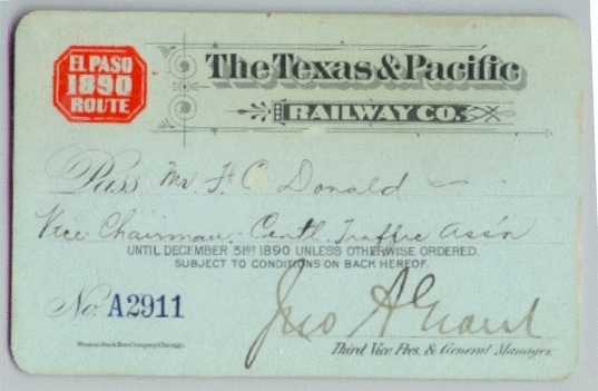 1890 El Paso Route