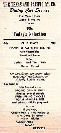 Dinner Menu