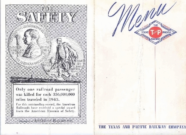 Menu - 01 December 1944