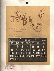 1890 Calendar
