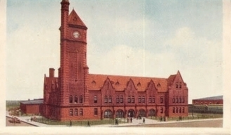 Original T&P Station - Postcard c1900s