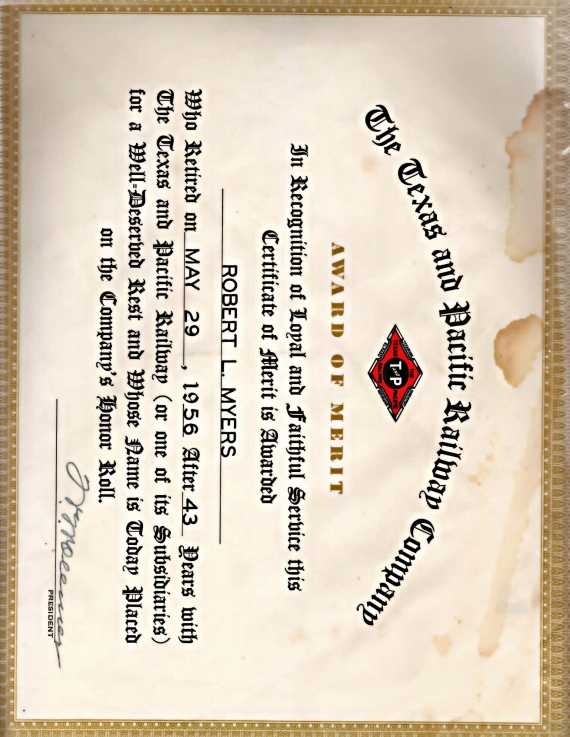 Retirement Certificate