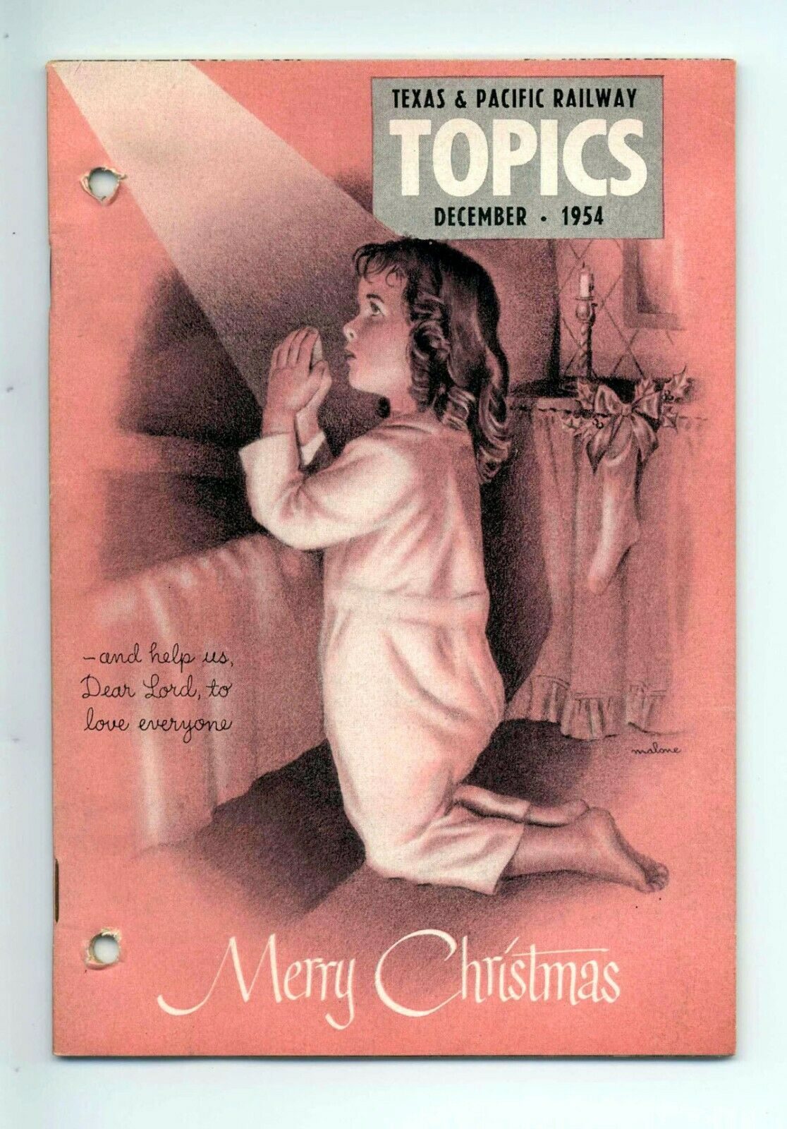 Texas & Pacific Railroad "Topics" December 1954