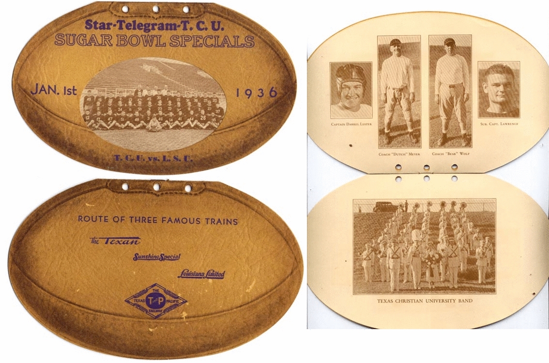 1936 Sugar Bowl Menu