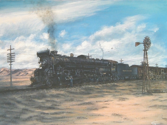 T&P 617 loading cattle in West Texas in the late 1940's