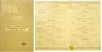 1940s Menu