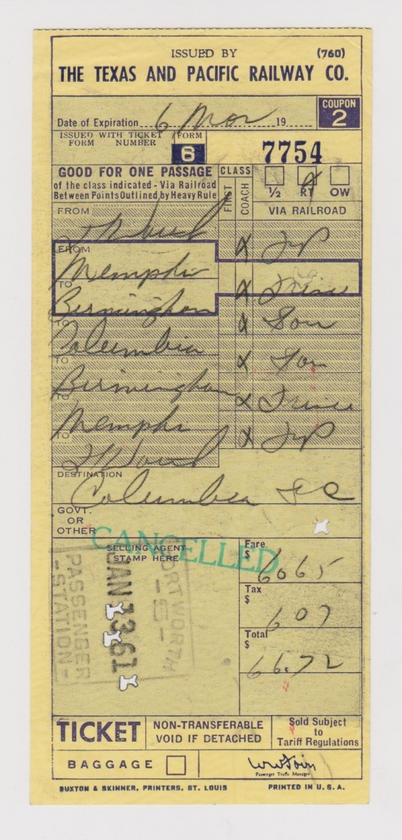 1961 Ticket