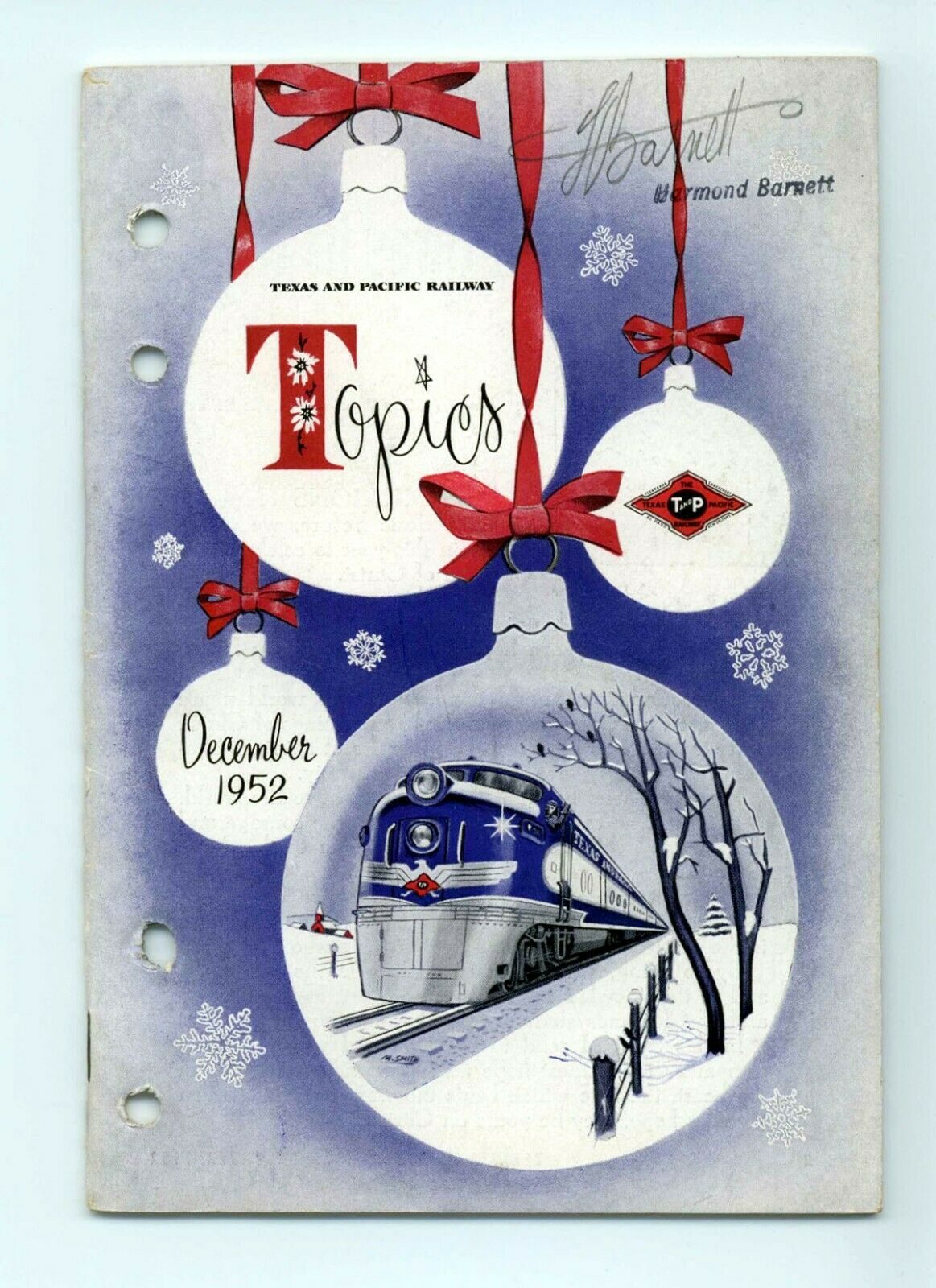 Texas & Pacific Railroad "Topics" December 1952