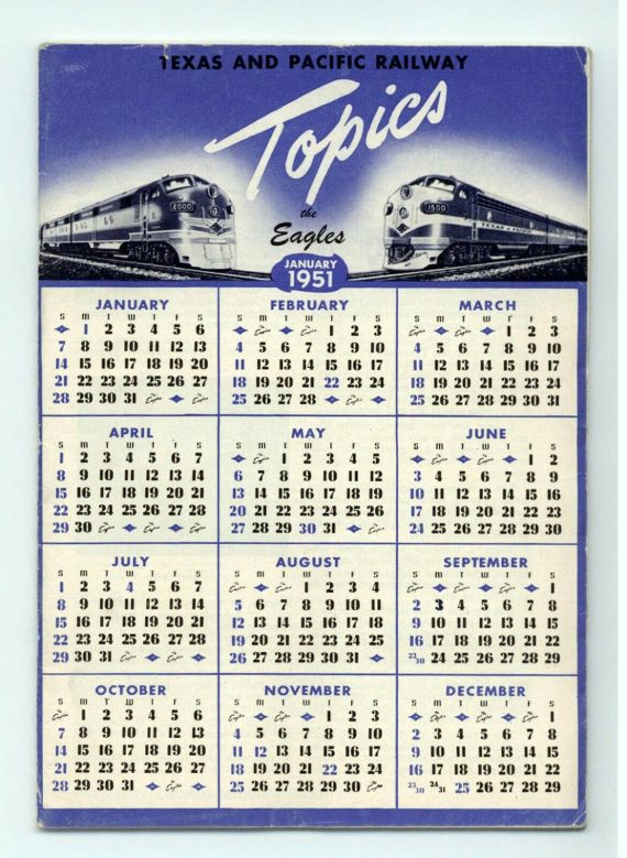 Texas & Pacific Railroad "Topics" January 1951