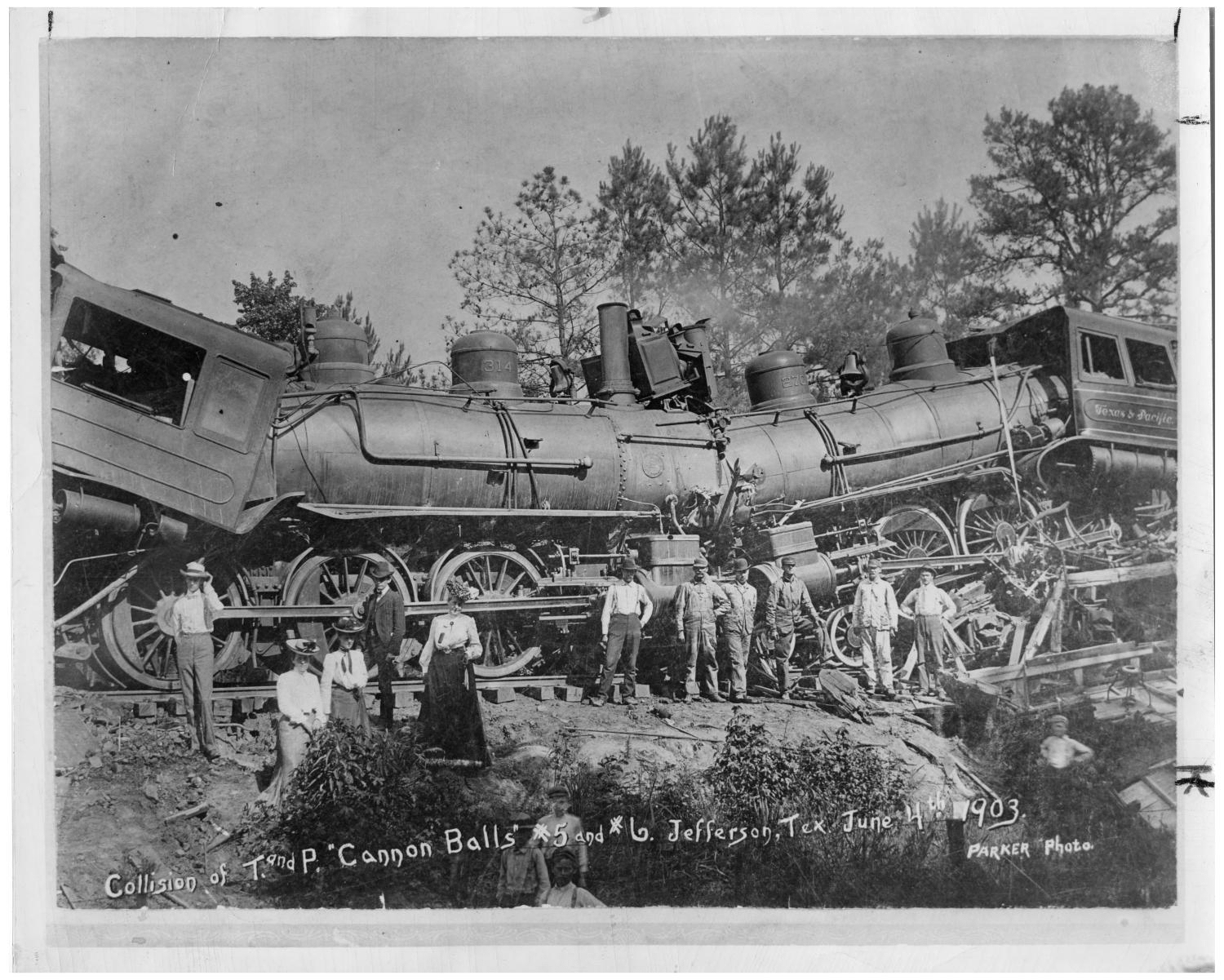 Collision of Two Texas and Pacific "Cannon Balls" in Jefferson, Texas