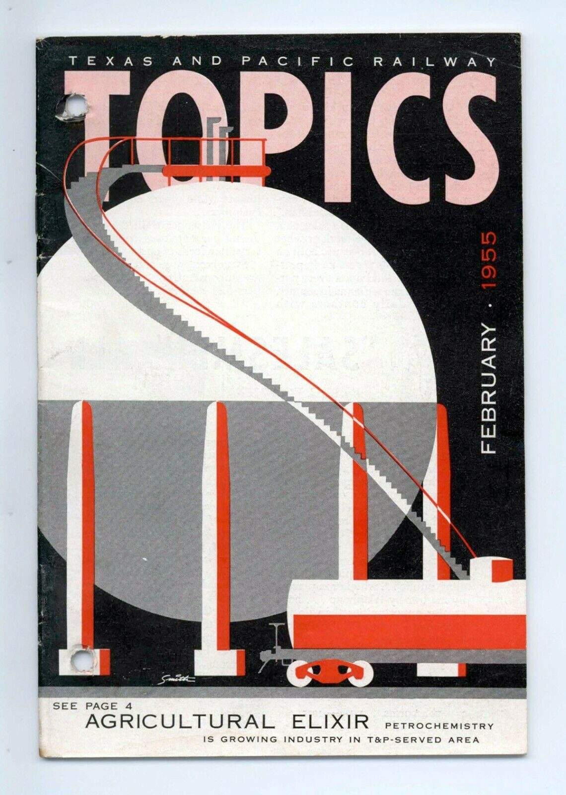 Texas & Pacific Railroad "Topics" February 1955