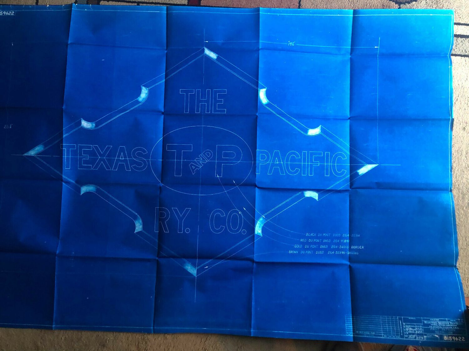 1947 GM Electro Motive T&P Medallion Blueprint