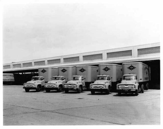 1955 & 1956 Texas & Pacific Transport - Ford Fleet Of Trucks Press Photo