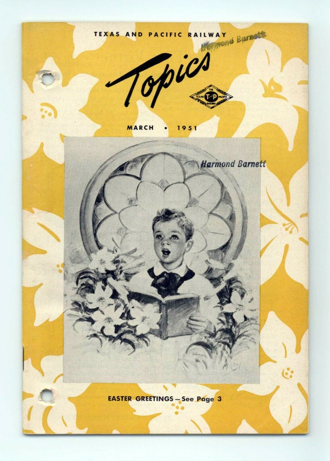 Texas & Pacific Railroad "Topics" March 1951