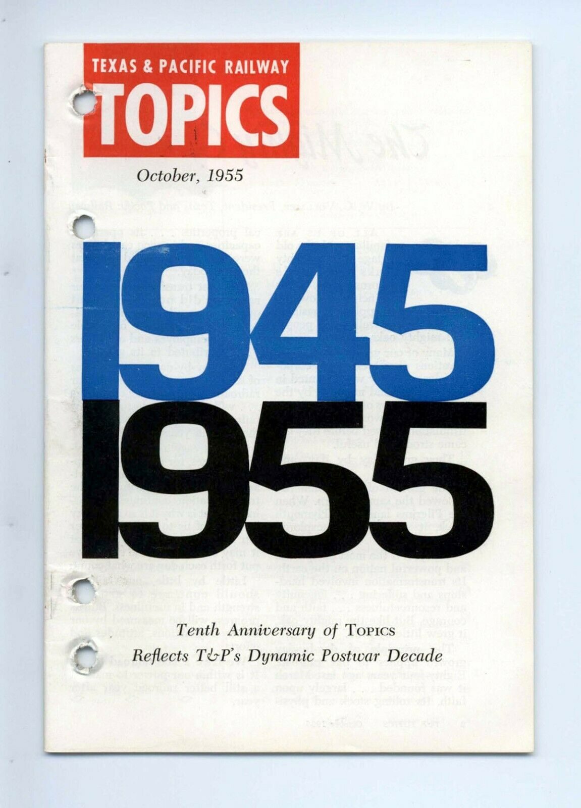 Texas & Pacific Railroad "Topics" October 1955