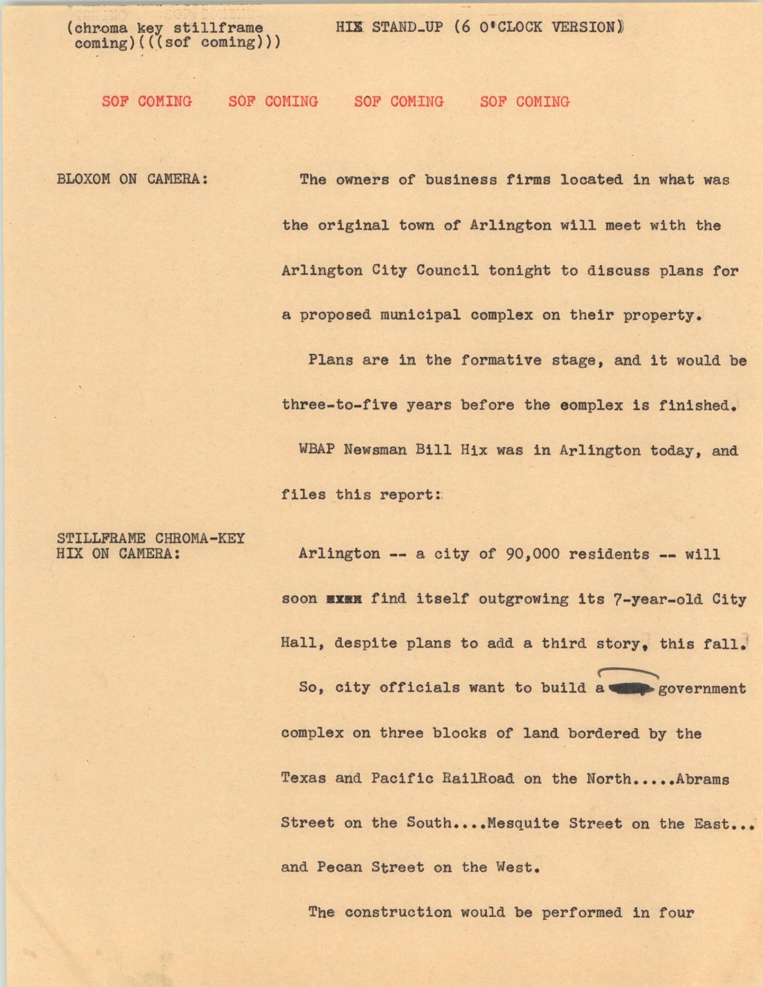 News Script: Hix Report