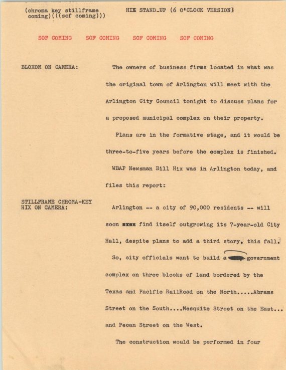 News Script: Hix Report