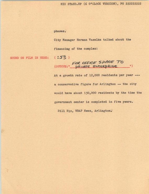 News Script: Hix Report