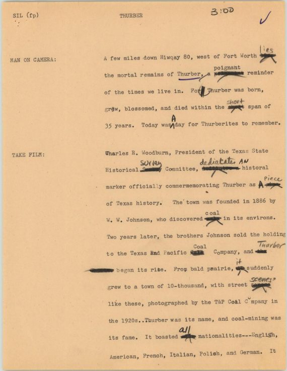 News Script: Thurber