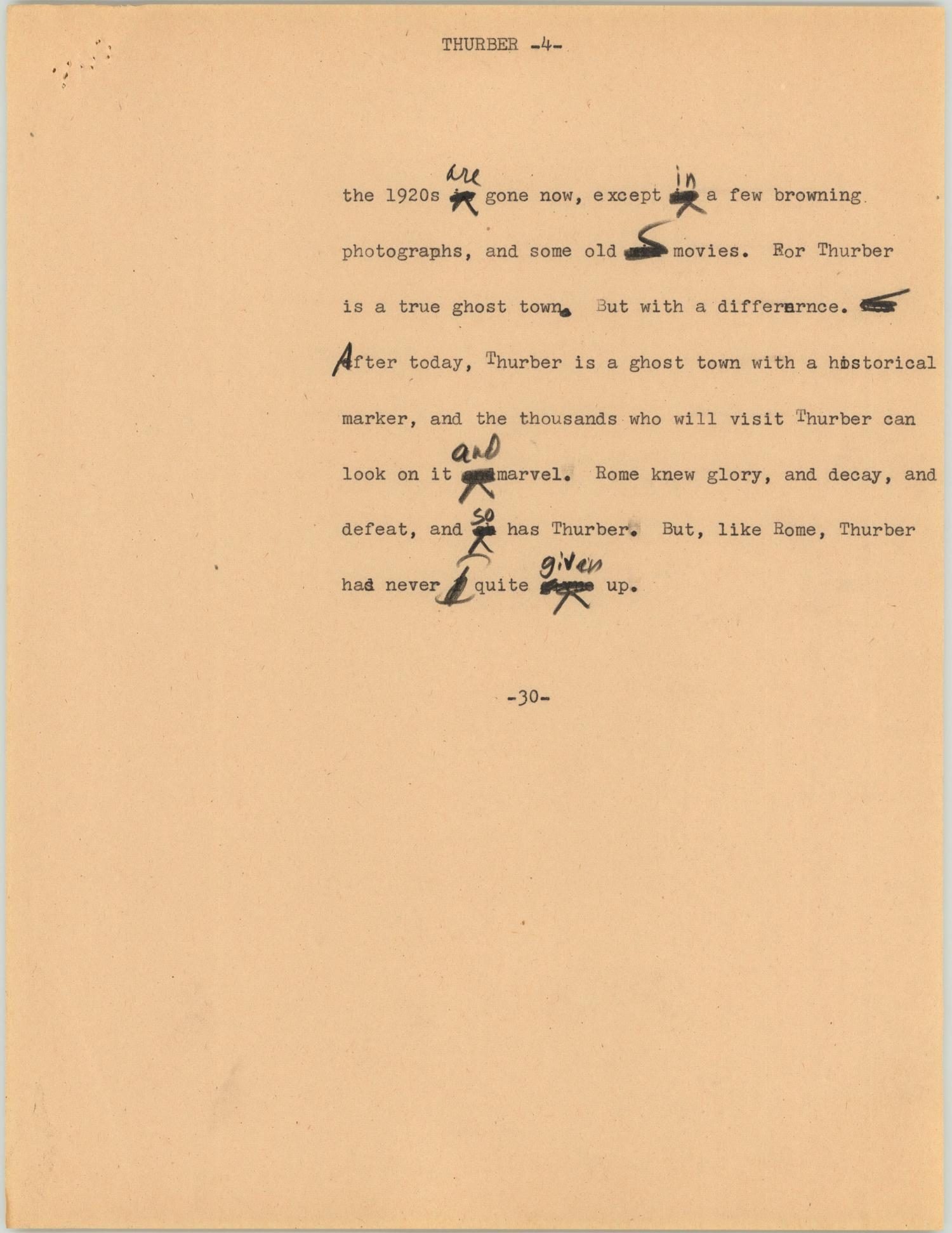 News Script: Thurber