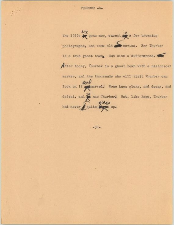 News Script: Thurber