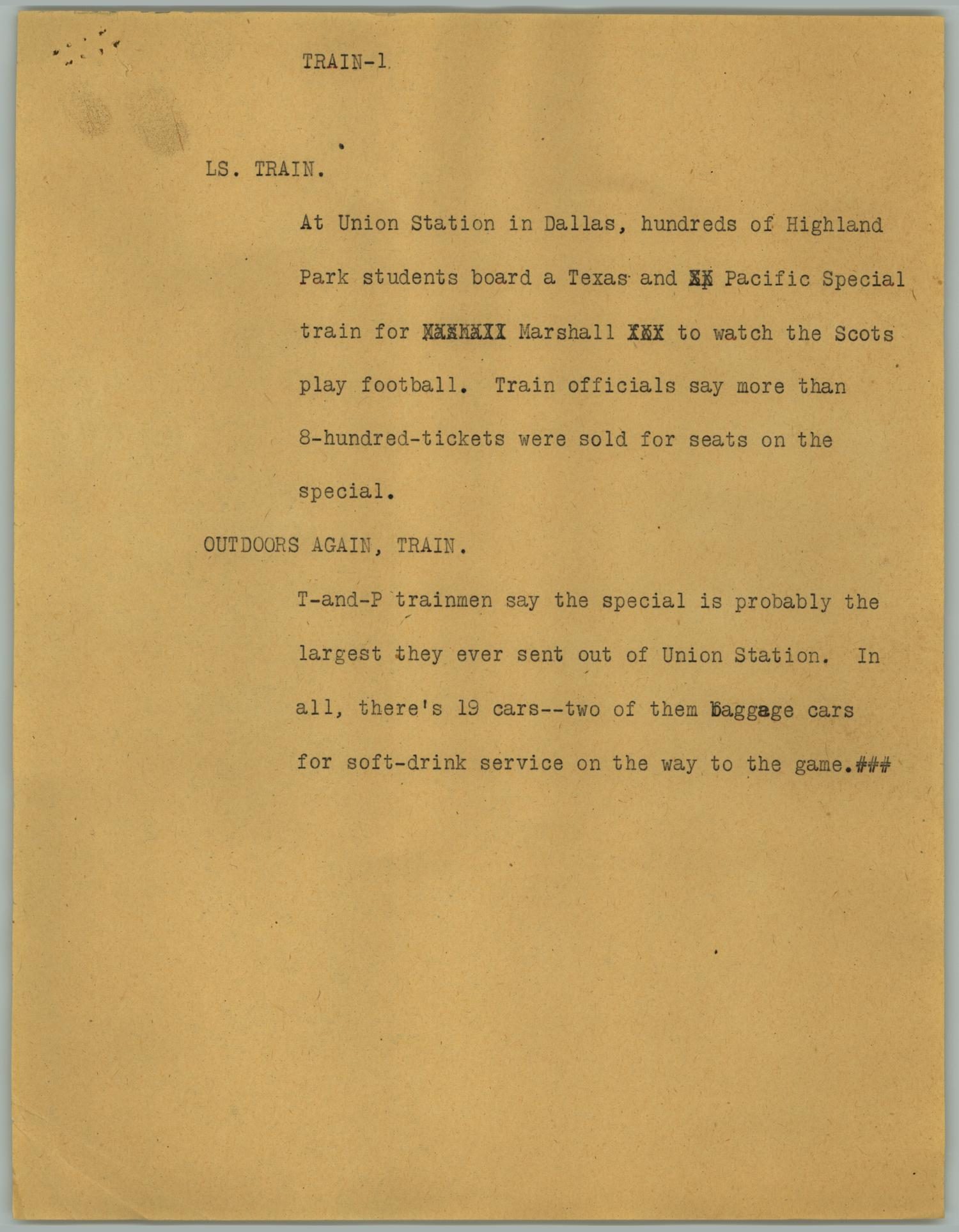 News Script: Train