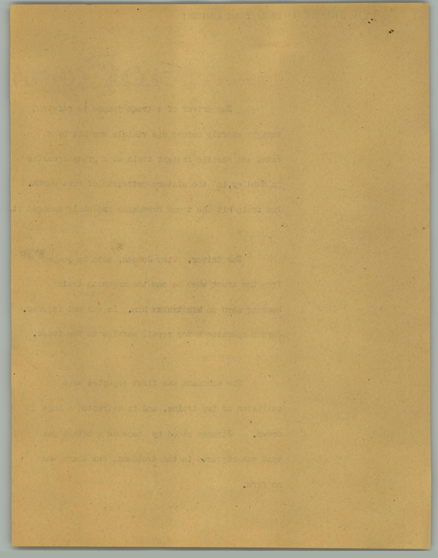 News Script: Train truck accident