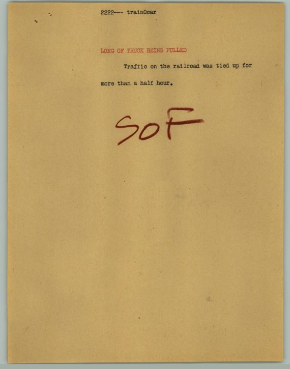 News Script: Train truck accident