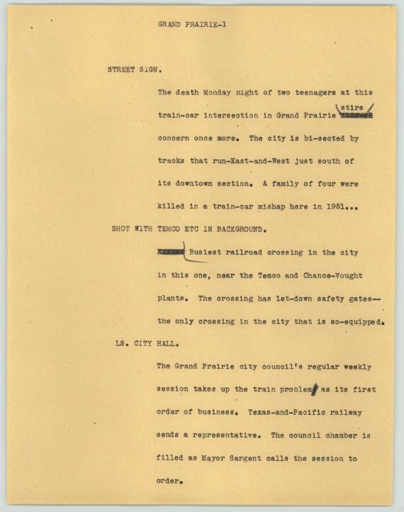 News Script: Grand Prairie