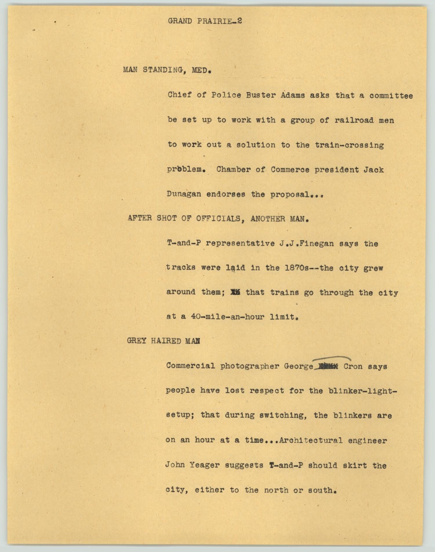 News Script: Grand Prairie