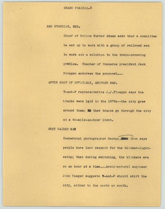 News Script: Grand Prairie